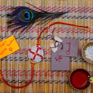 Sabai Grass Rakhi (Red Swastik)