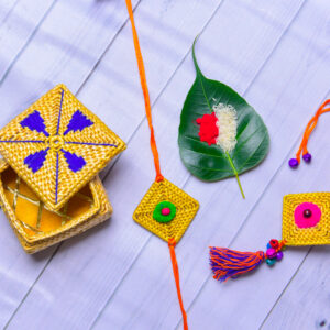 Kainsa Grass Rakhi & Lumba set